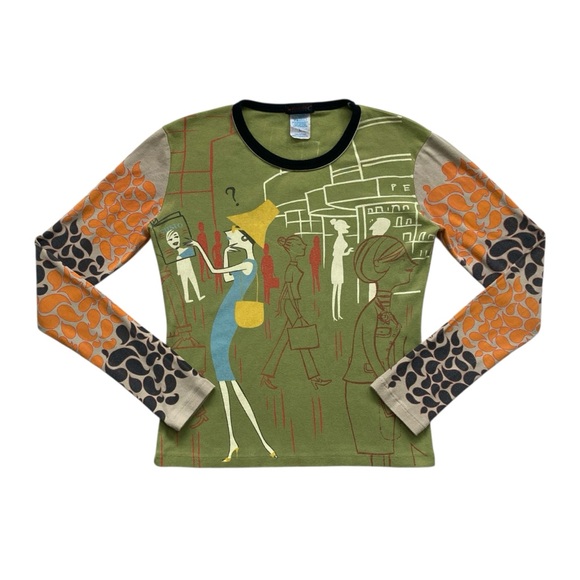 Custo Barcelona Tops - RARE Vintage 90s Custo Barcelona Top ASO Phoebe Buffay in Friends 🛍️